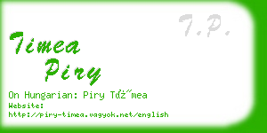 timea piry business card